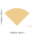 1-4_of_pie~5.75in-cm-inch-cookie.png Slice (1∕4) of Pie Cookie Cutter 5.75in / 14.6cm