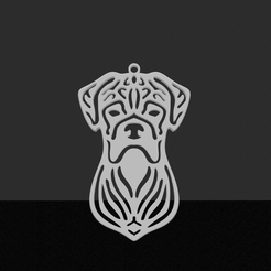 Boxer.png STL file Boxer pendant・3D printable model to download