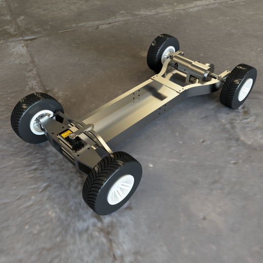 🚗 Simplest RC Car RWD Base・Free STL File for 3D printing・Cults