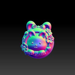 2022-07-27_211243.jpg STL file Radish Flower Rabbit Pendant & Ornament・3D printable model to download, 3D_Dragon