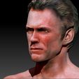 0014_Layer 15.jpg Clint Eastwood textured 3d print bust