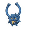 Fem-jewel-56-v2-11.png STL file fake Nose hook "Incubus" FAKE NIPPLE Clamps Pendant PIERCING Female Septum Barbaella male Non-Piercing Body Jewellery Bondage Weight femJ-56 3d print cnc・3D printable model to download