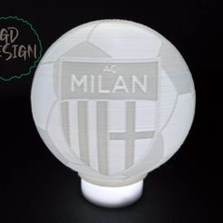 IMG_20230506_164006474.jpg Archivo STL AC MILAN Luz del balón de fútbol・Plan de impresora 3D para descargar