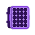 Box_20xAAA_bottom.stl Rugged Box for 20x AA / AAA batteries (Modified Clip)