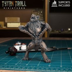 Werewolf03.jpg 3D file Werewolf 03 [Pre-Supported]・3D print design to download