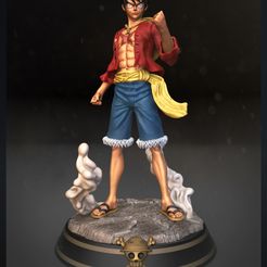 01luffy vertical.jpg STL file Luffy - One Piece for 3d print model・3D print object to download