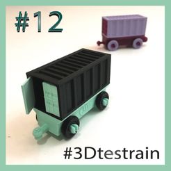Testrain12.jpg Free STL file 3DTestrain #12 (brio/lego compatible)・Template to download and 3D print