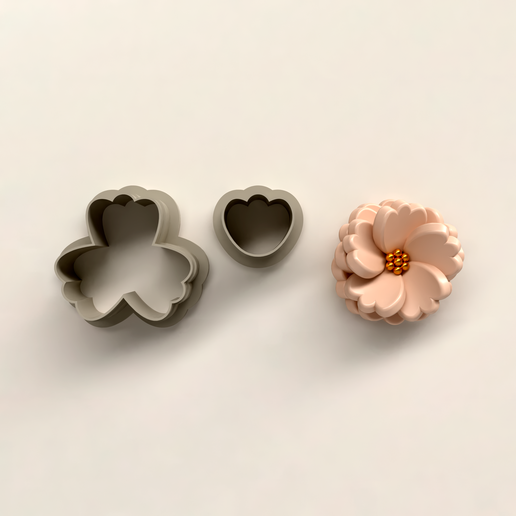 Polymer Clay Cutter STL 3D Printable | Digital File - Petal EC 17