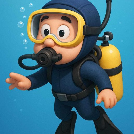 diver 3D Model for Printing 3D model