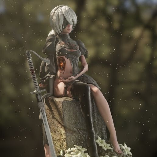 NieR:Automata 2B and 9S 3D print