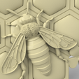 Bee-panel-stl.361.png 3D Model STL CNC Router file Bee Panel