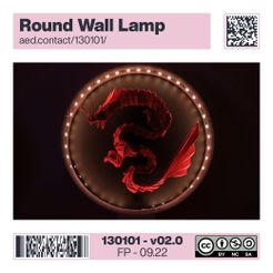 insta1.jpg Free STL file Round Wall Lamp・3D printing design to download