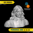 René-Descartes-Personal.png 3D Model of Rene Descartes - High-Quality STL File for 3D Printing (PERSONAL USE)