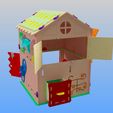 Bizihouse_3D-Model-Render-5.jpeg Small Childrens Didactic Model House For Laser Cutter-Engraver or CNC Router