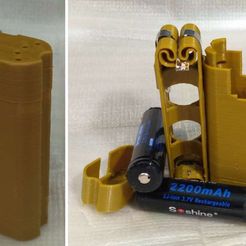 BA_18650.jpg Archivo STL gratis Adaptador de batería 18650 para el destornillador.・Plan de la impresora 3D para descargar