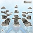 3.jpg Large damaged castle with double towers and keep with flag (18) - Medieval Gothic Feudal Old Archaic Saga 28mm 15mm