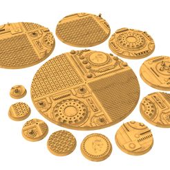 All.jpg Archivo 3D Zócalos industriales - Redondos y ovalados・Objeto imprimible en 3D para descargar