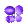 Plate_A.stl STL individuel et 2 plaques d'un des engrenages du cœur d'Emmett placés pour s'adapter à mon imprimante.