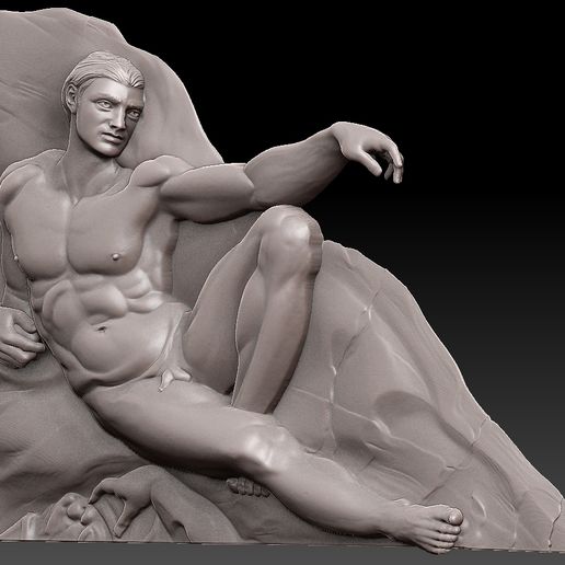 6.jpg La création d'Adam - Chef-d'œuvre de Michel-Ange Bas-relief