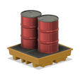 Oil-Drum-Spill-Pallet-5.png Model Railway Steel Oil Drums on Spill Pallets