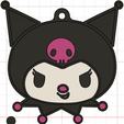 KUROMI.png LLAVEROS KUROMI Y MELODY / PORTA-CHAVES MELODY E KUROMI
