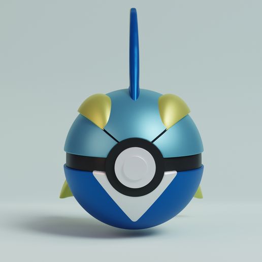 Pokemon Inteleon Pokeball STL File for 3D printingCults