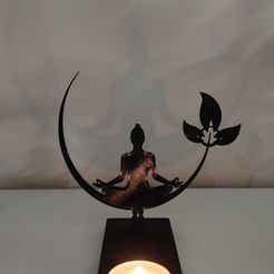 1670406755097.jpg STL file Candle holder - Yoga・3D print design to download