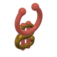 Fem-jewel-septum-202-v4-05.png STL file fake DOLLAR nose hook FAKE NIPPLE PIERCING Female Male Septum Barbaella Non-Piercing Body Jewellery Weight femJ-202 3d print cnc・3D printing idea to download