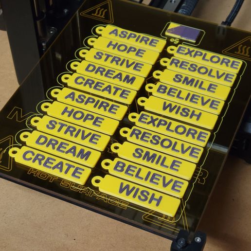 🎀 Yellow Ribbon Keychains・Free STL File for ・Cults