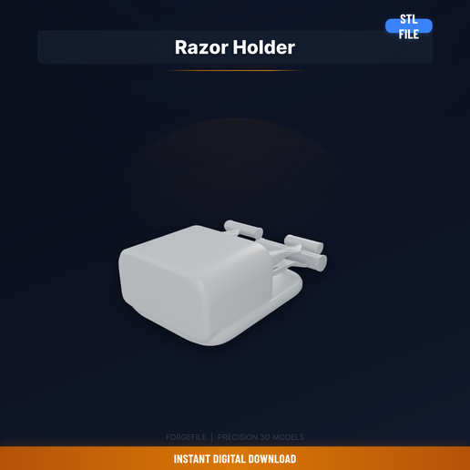 Razor Holder Wall Mount, Suction Cup, Holds Multiple - 3D Printable STL File