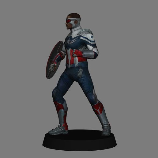 🆕 Sam Wilson Captain America - LOW POLYGONS AND NEW EDITION・ STL File ...