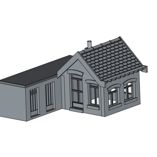 Guard building for HO factory entrance 3D model