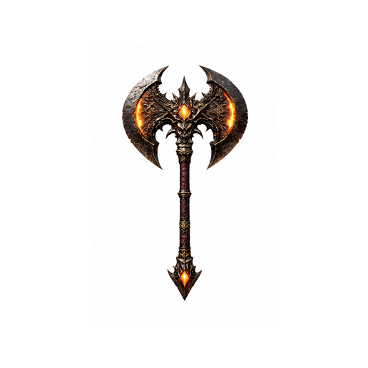 Fantasy Demon Battle Axe