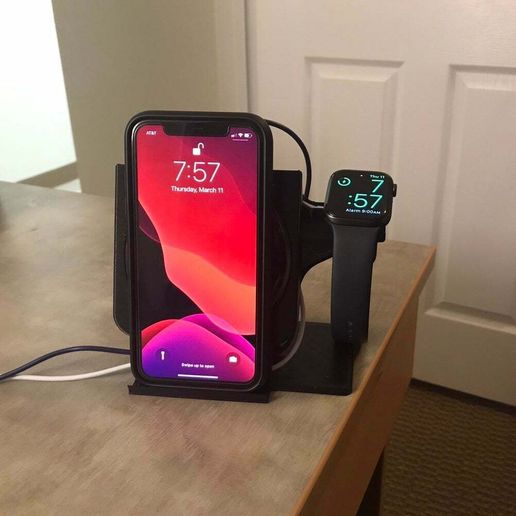 Wireless IPhone and Apple Watch Charger Stand