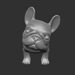 FBD01.png STL-Datei Frage Französische Bulldogge・Modell zum Herunterladen und 3D-Drucken