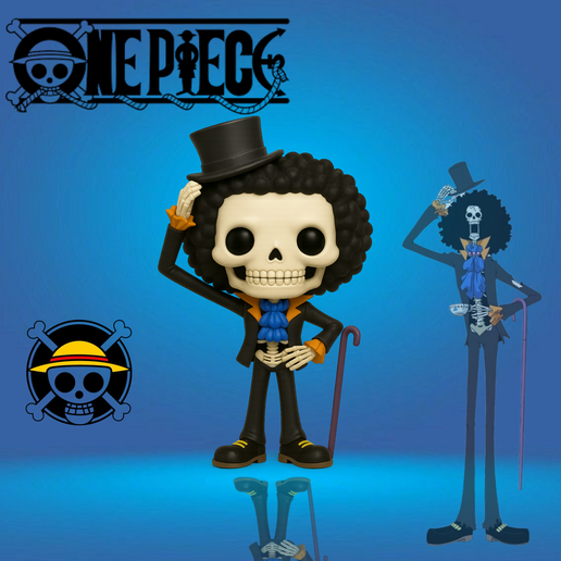 Brook  One Piece  Model Skeleton Musician 3D model