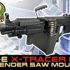 1-DFender-saw-XT68-mount.jpg Umarex T4E XT68 X-tracer 68, Empire Dfender M249 SAW Minimi tracer mount