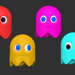 Pacman-ghosts.jpg STL file Pac-Man Ghosts・3D printing idea to download