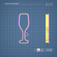 1015_cutter.png CHAMPAGNE GLASS COOKIE CUTTER MOLD