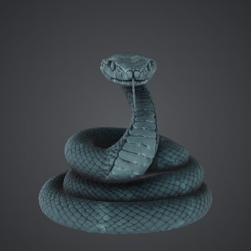 Coiled Cobra Statue – Realistic Snake