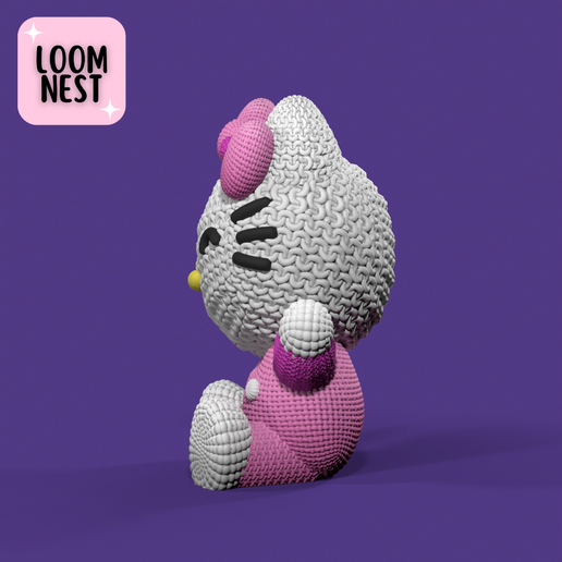 👋 HELLO KITTY KNITTED - CROCHET - TOY - DECORATION - 3D PRINT MODEL ...