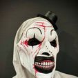 z5963136933678_ca6aac0730889da73efd2a6501250b22.jpg Art The Clown Mask With Hat - Terrifier 3 Cosplay For Halloween