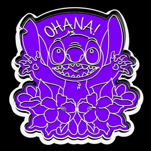 STICH OHANA FLORAL 3D model