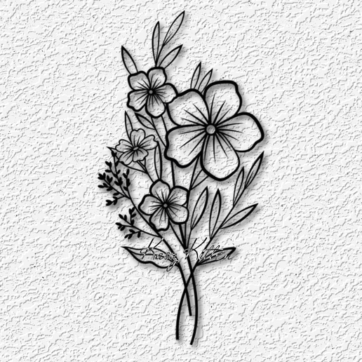 3d flower drawing step by step