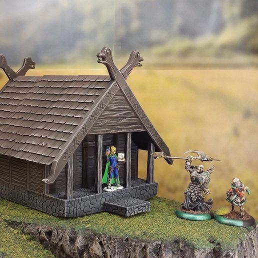 Free STL file Fantasy viking house・Template to download and 3D print・Cults