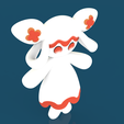 Snow.png Amione (Orange Flower & Blue Diamond Flexi) + Ornament Versions | Palworld STL | No Supports | FDM Friendly