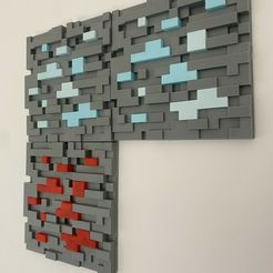 thumbnail_IMG_5425.jpg Minecraft ore wall tiles - joinable blocks to create an ore vein