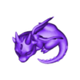 sleeping baby dragon final.stl dragon sleeping