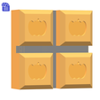 STL00745-3.png 1pc + 2pc + 3pc Pumpkin Cubes Snap Bar Bath Bomb Mold