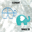 elephant_cutter.png Elephant Cookie Cutter